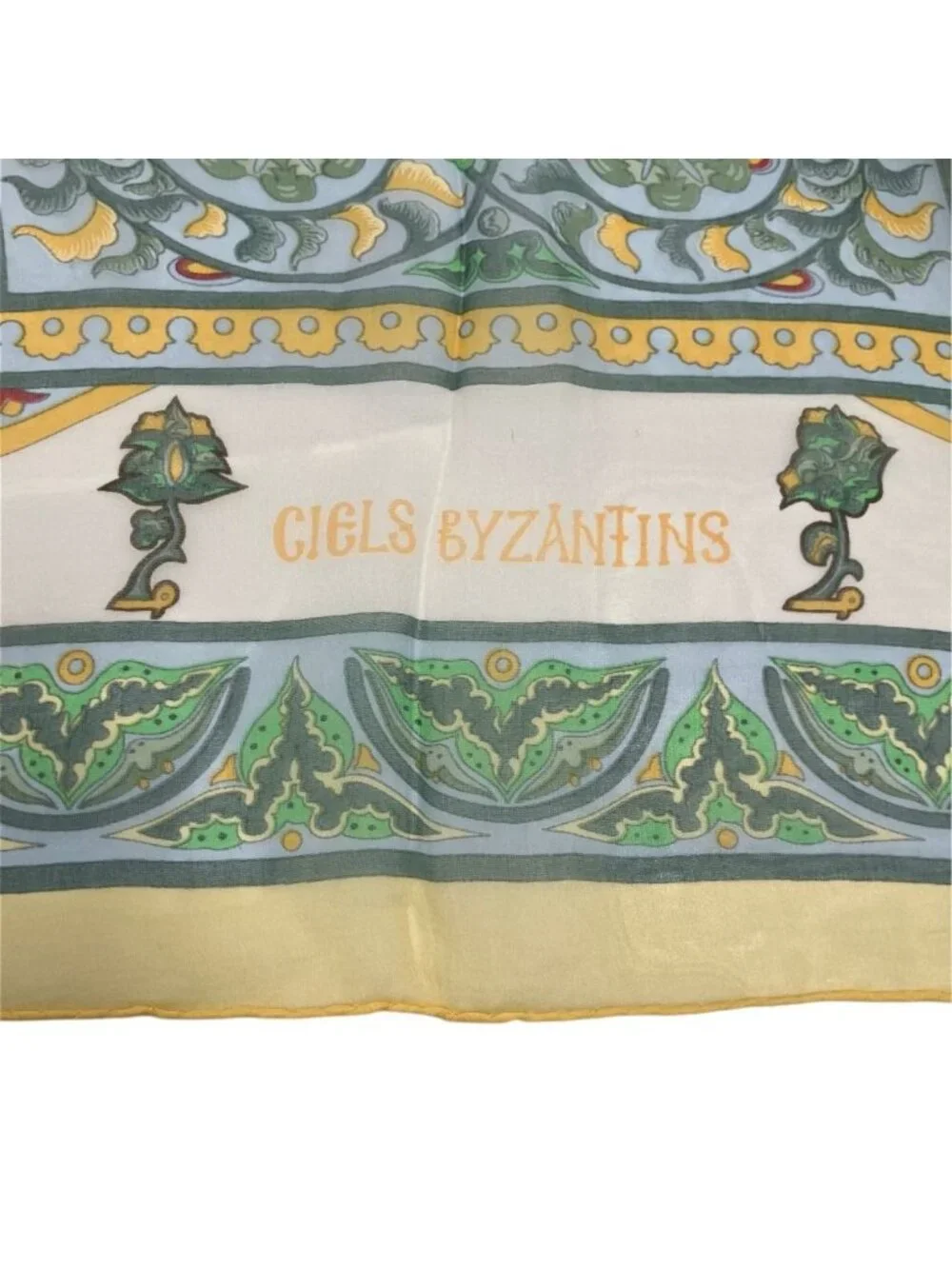 Hermes Carre 90 Ciels Byzantins Byzantine Sky Silk Sheer Large Scarf Multicolor